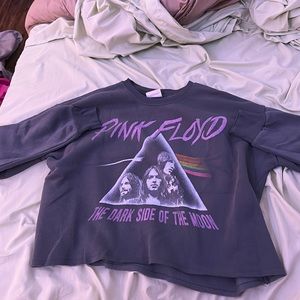 Pink Floyd Target Cropped Crewneck